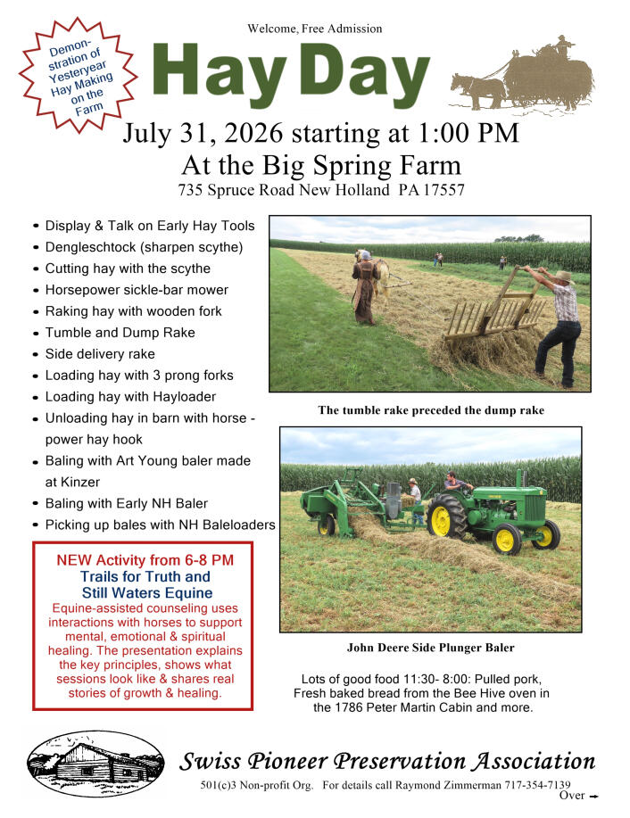 Hay Day Hay Day starting at 1PM on July 31, 2026 at Big Spring Farm